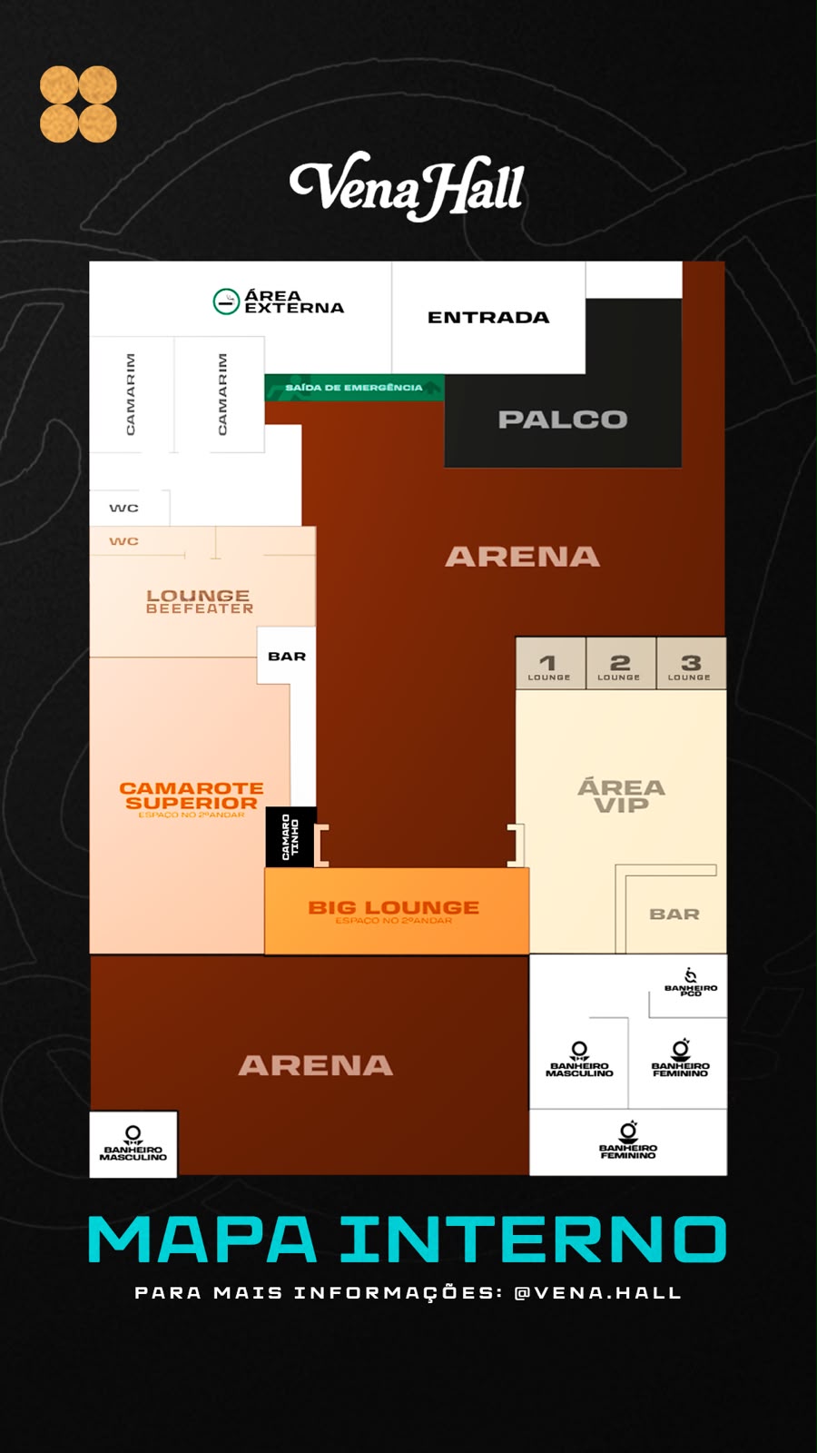 Mapa do Vena Hall